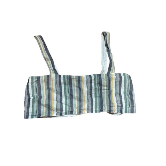 Out from Under For Urban Outfitters Striped Cropped Top Sz S Petite sea foam gre - Picture 1 of 6